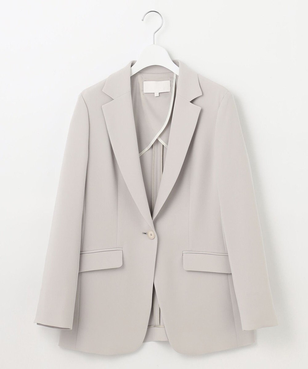 自由区 L 【セットアップ対応・洗える】トリアセダブルクロステーラード ジャケット 