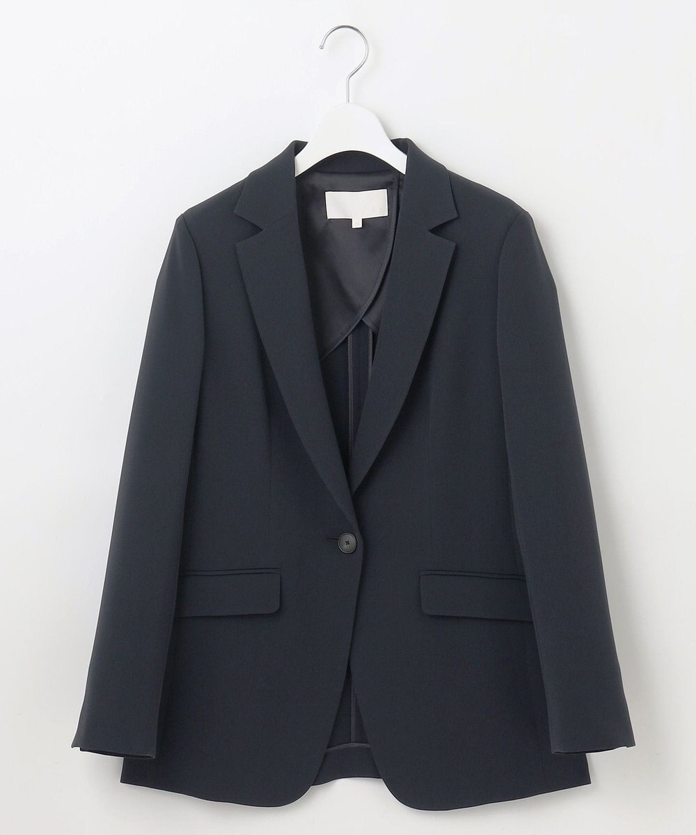 自由区 L 【セットアップ対応・洗える】トリアセダブルクロステーラード ジャケット 