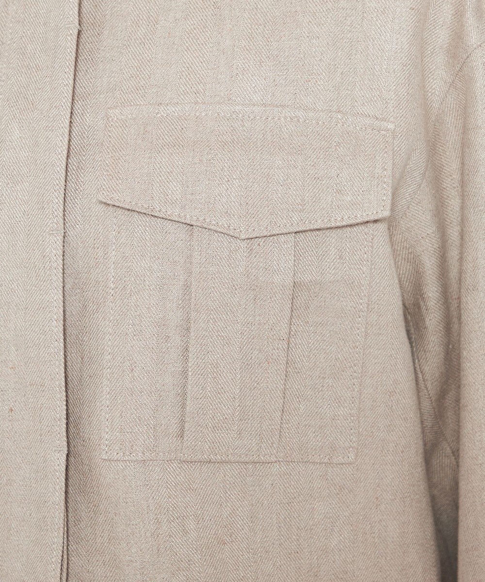 uncrave ヘリンボーン リネン ブルゾン（uncrave WHITE） 