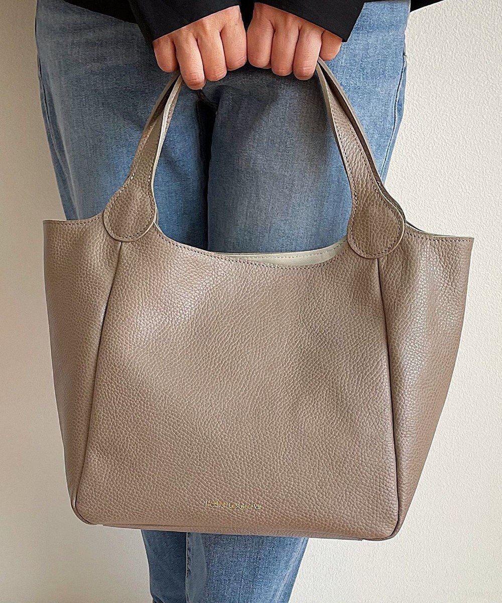 Hekhèr Le Style de Vie 【日本製/セレモニーにも】シュリンクレザー ハンドバッグ medium 