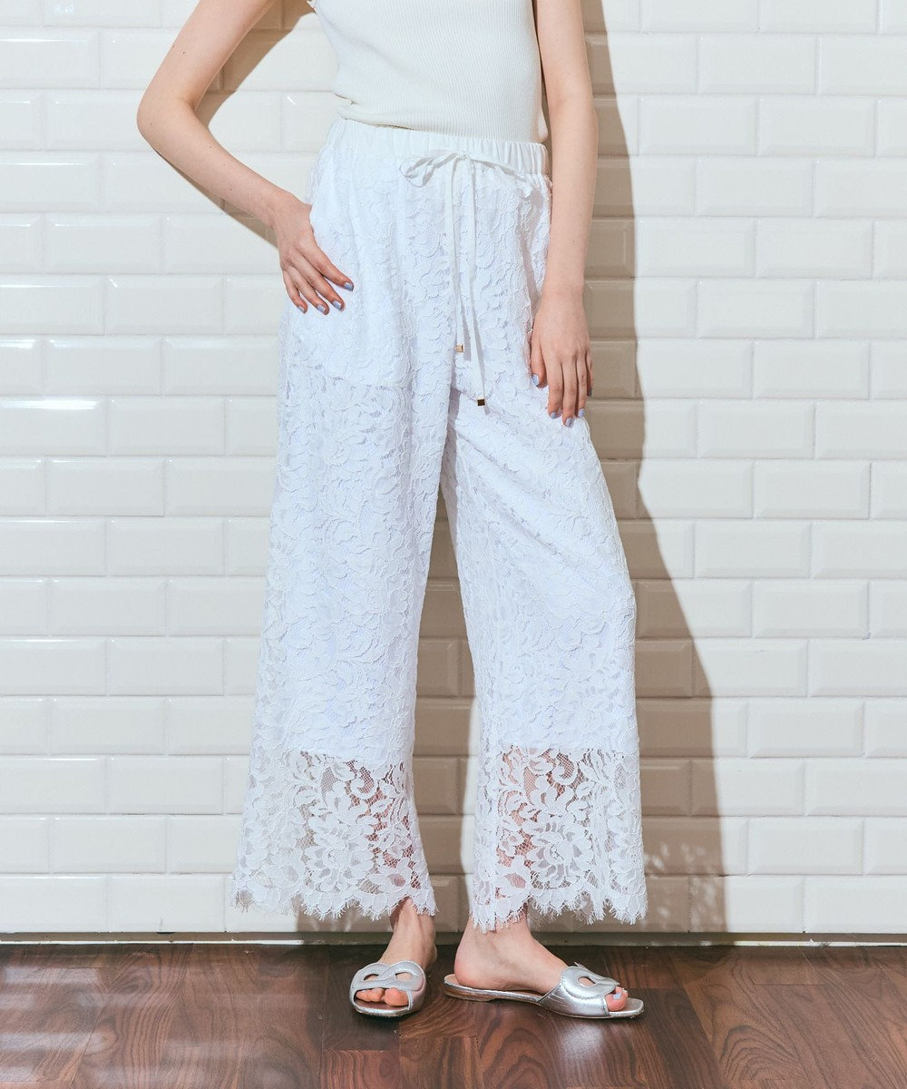 GRACE CONTINENTAL レースイージーパンツ 