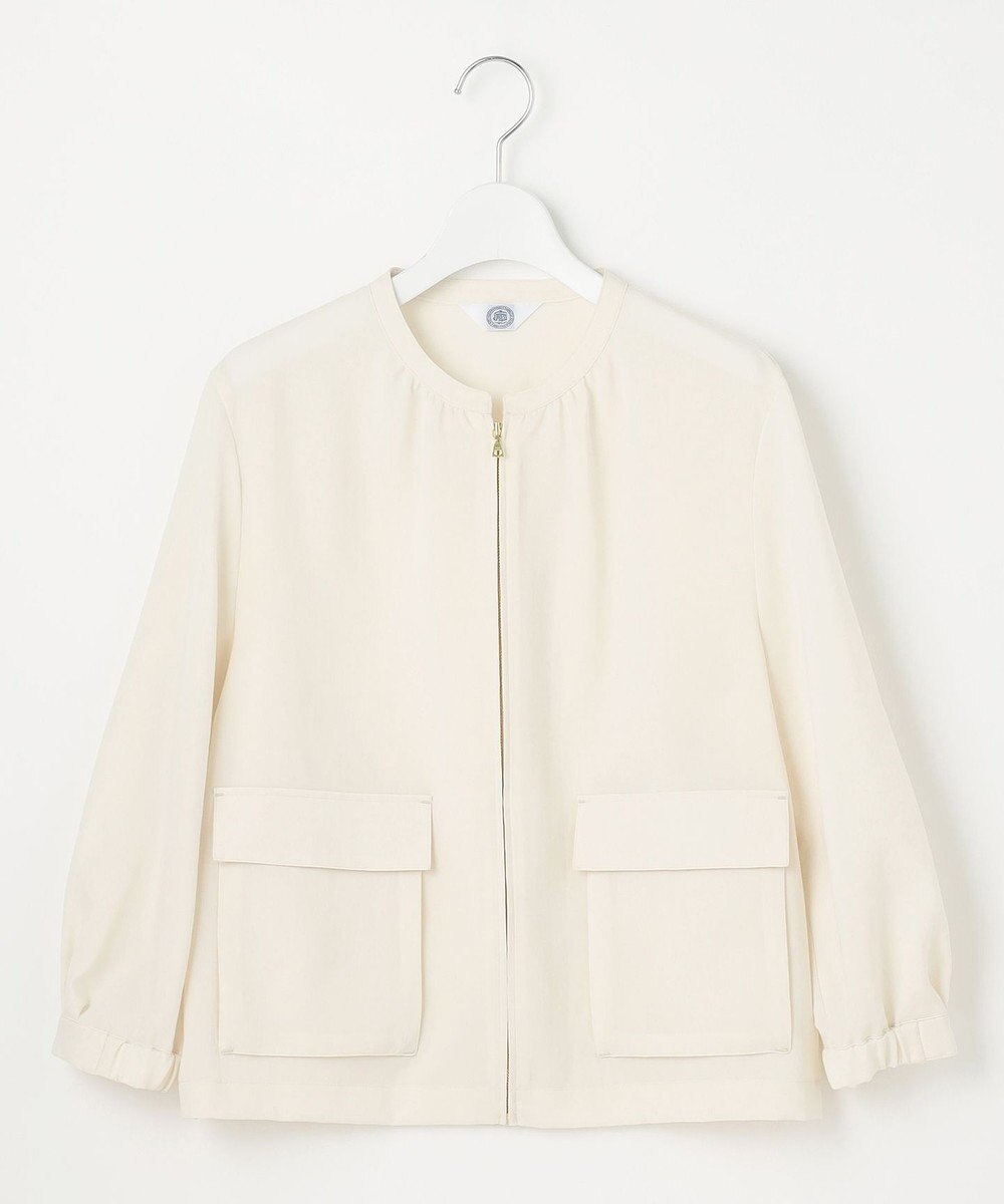 J.PRESS LADIES L 【WEB限定・洗える】ボイルドワッシャー ブルゾン 