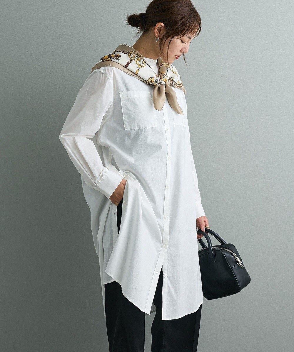 CRAFT STANDARD BOUTIQUE バンドカラーロングシャツチュニッ 