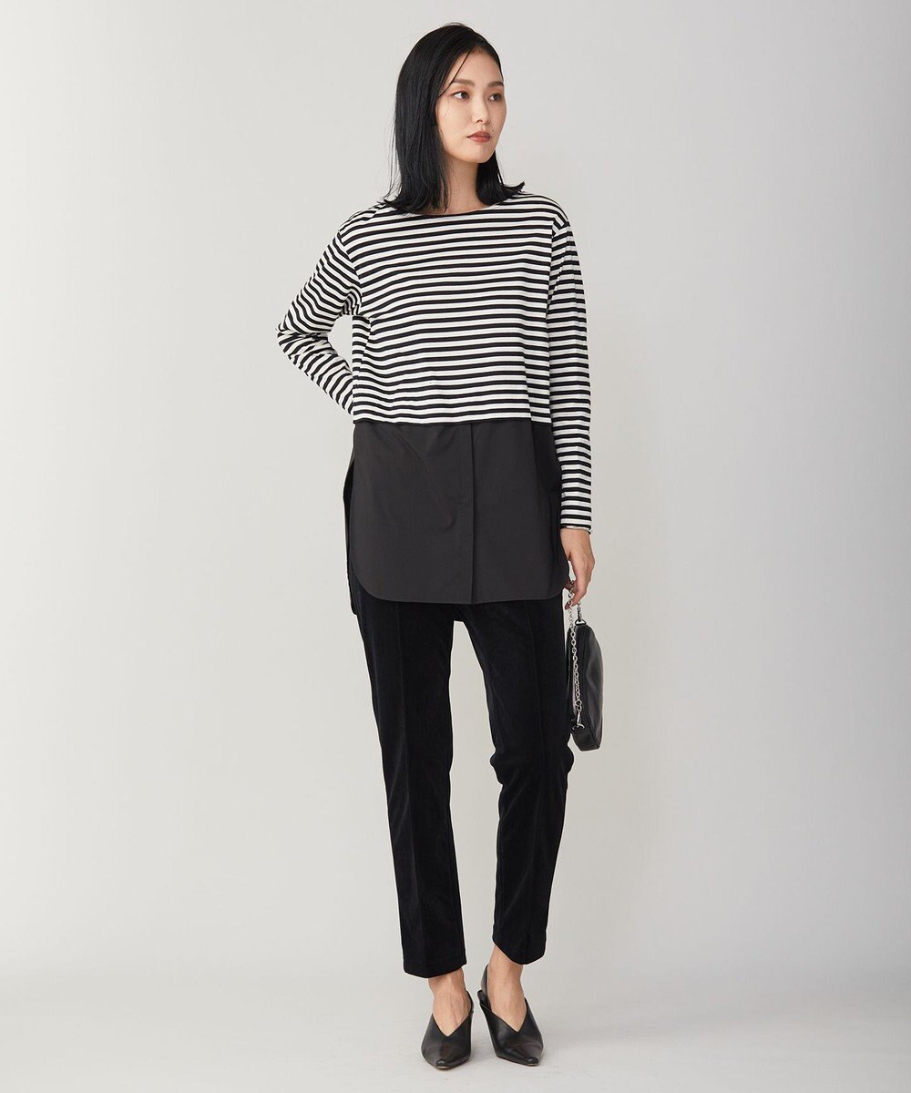 ICB 【洗える】 コーデュロイ テーパードパンツ 