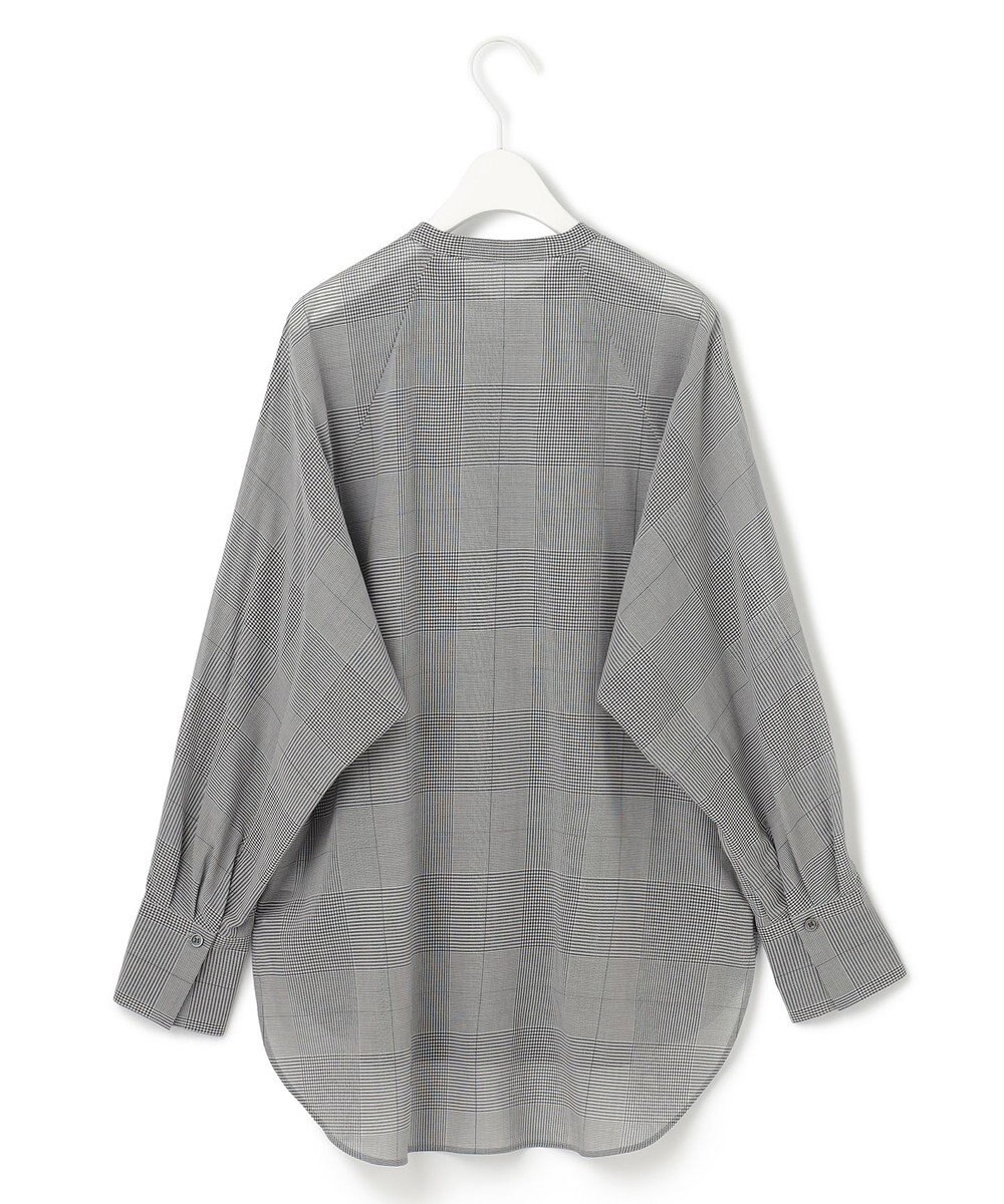 ICB 【洗える】ハイツイストコットンボイル バンドカラーブラウス 