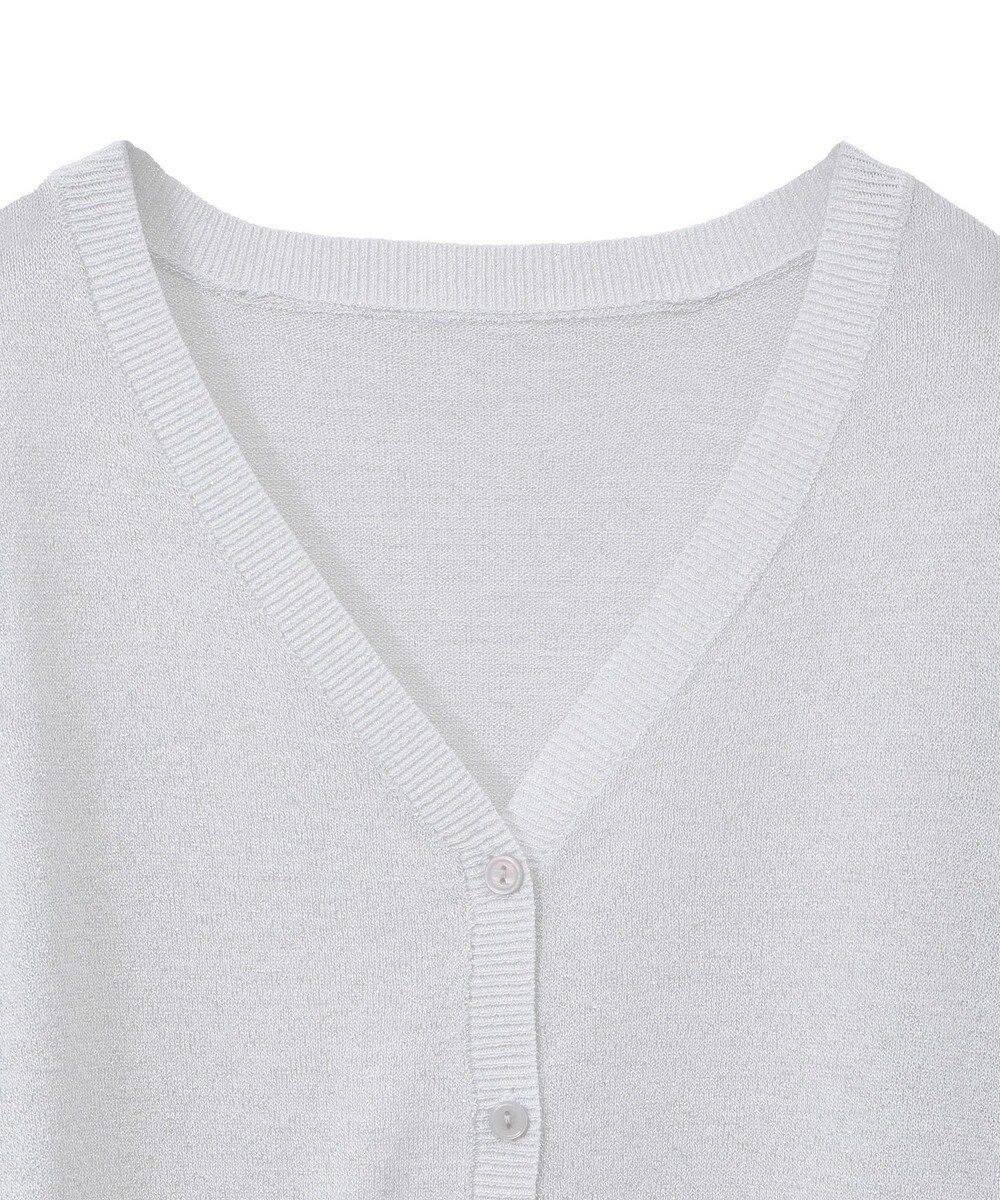 earth music&ecology シアーラメＶネックカーディガン 