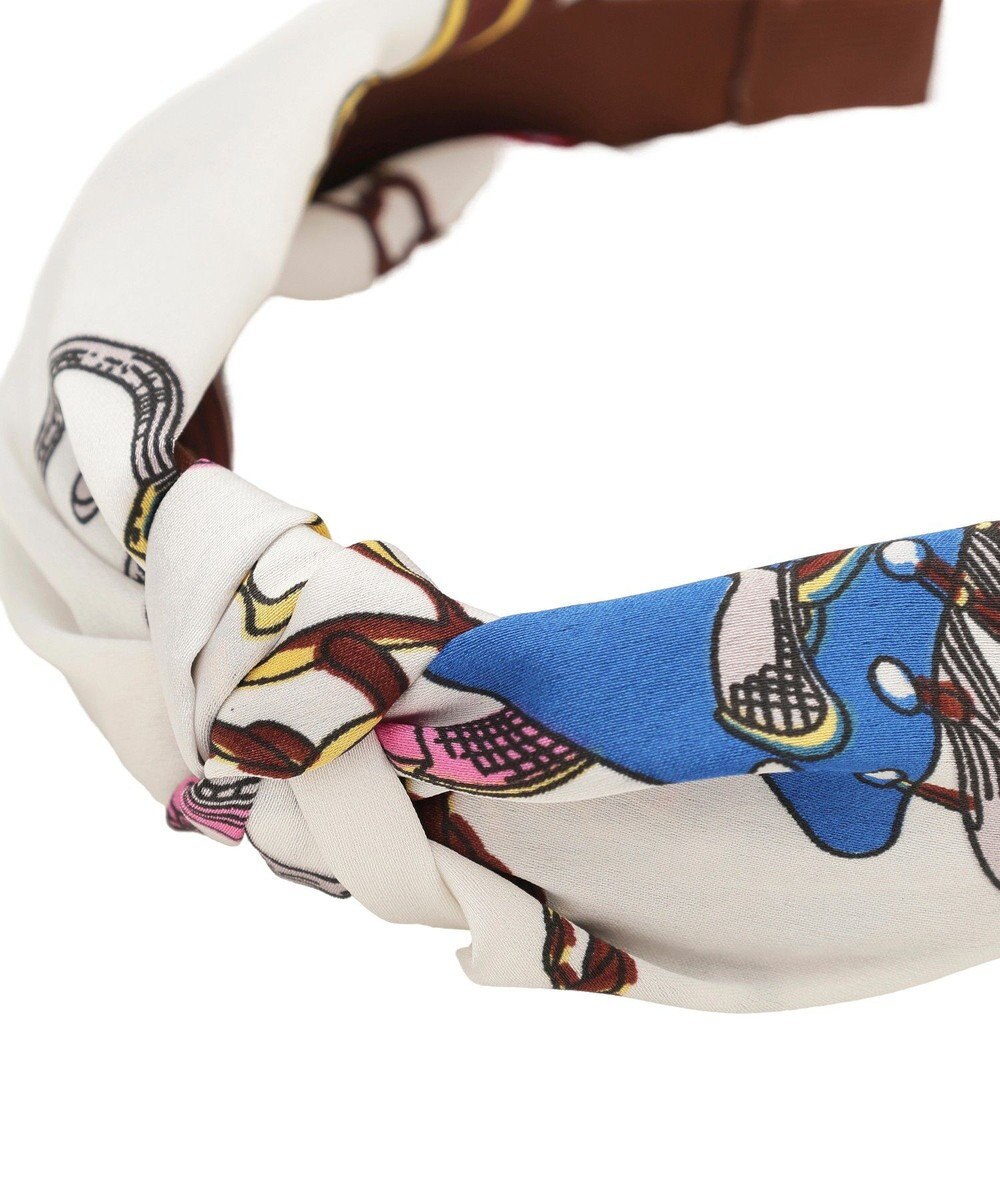 earth music&ecology スカーフ柄カチューシャ 