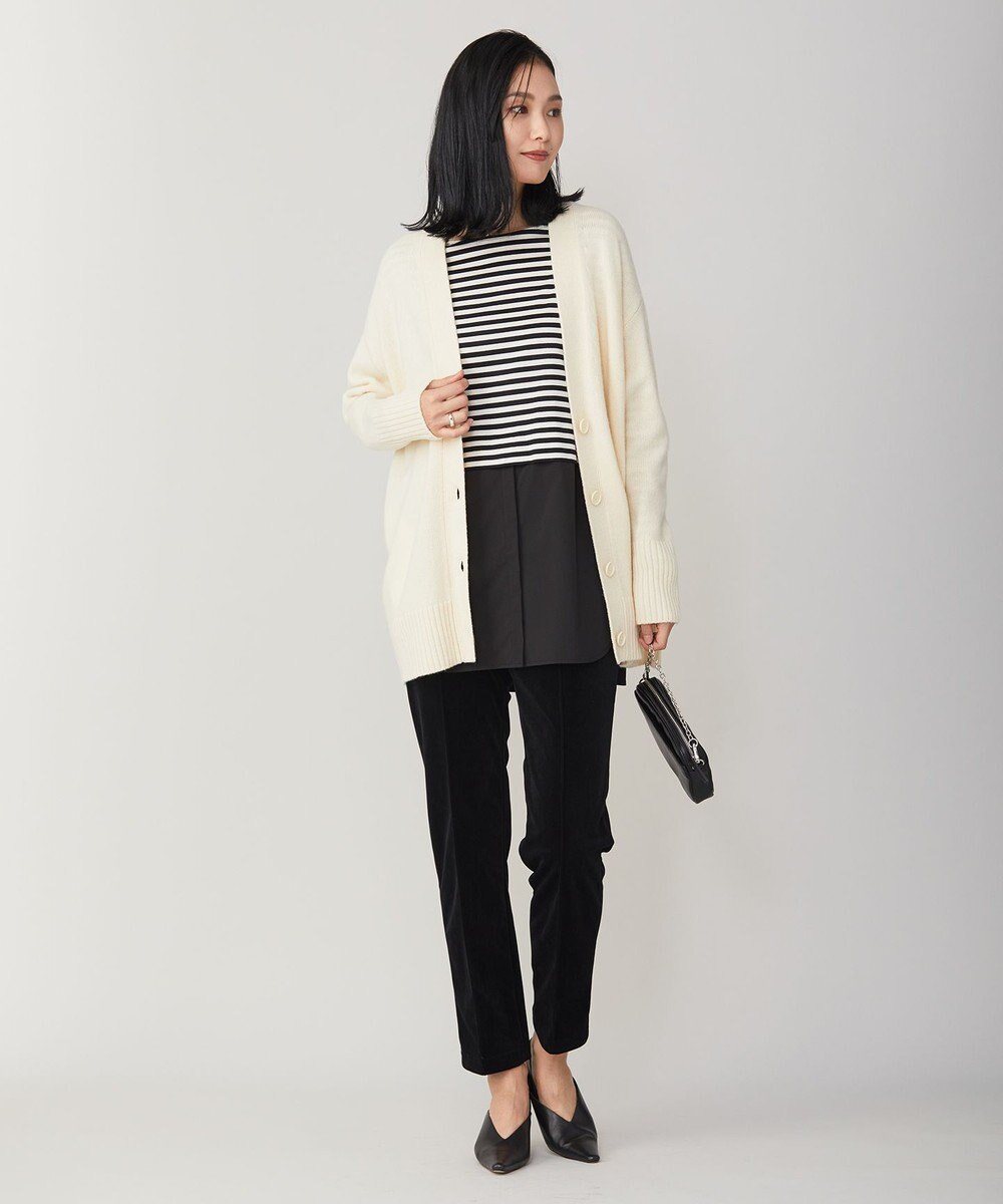 ICB 【洗える】 コーデュロイ テーパードパンツ 