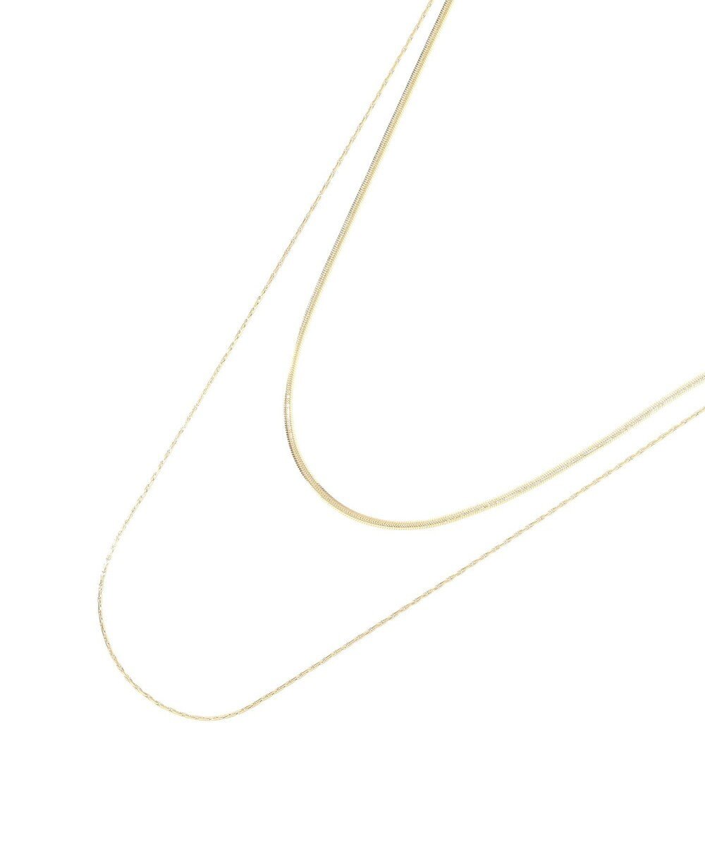 YECCA VECCA ステンレス2連チェーンネックレス 