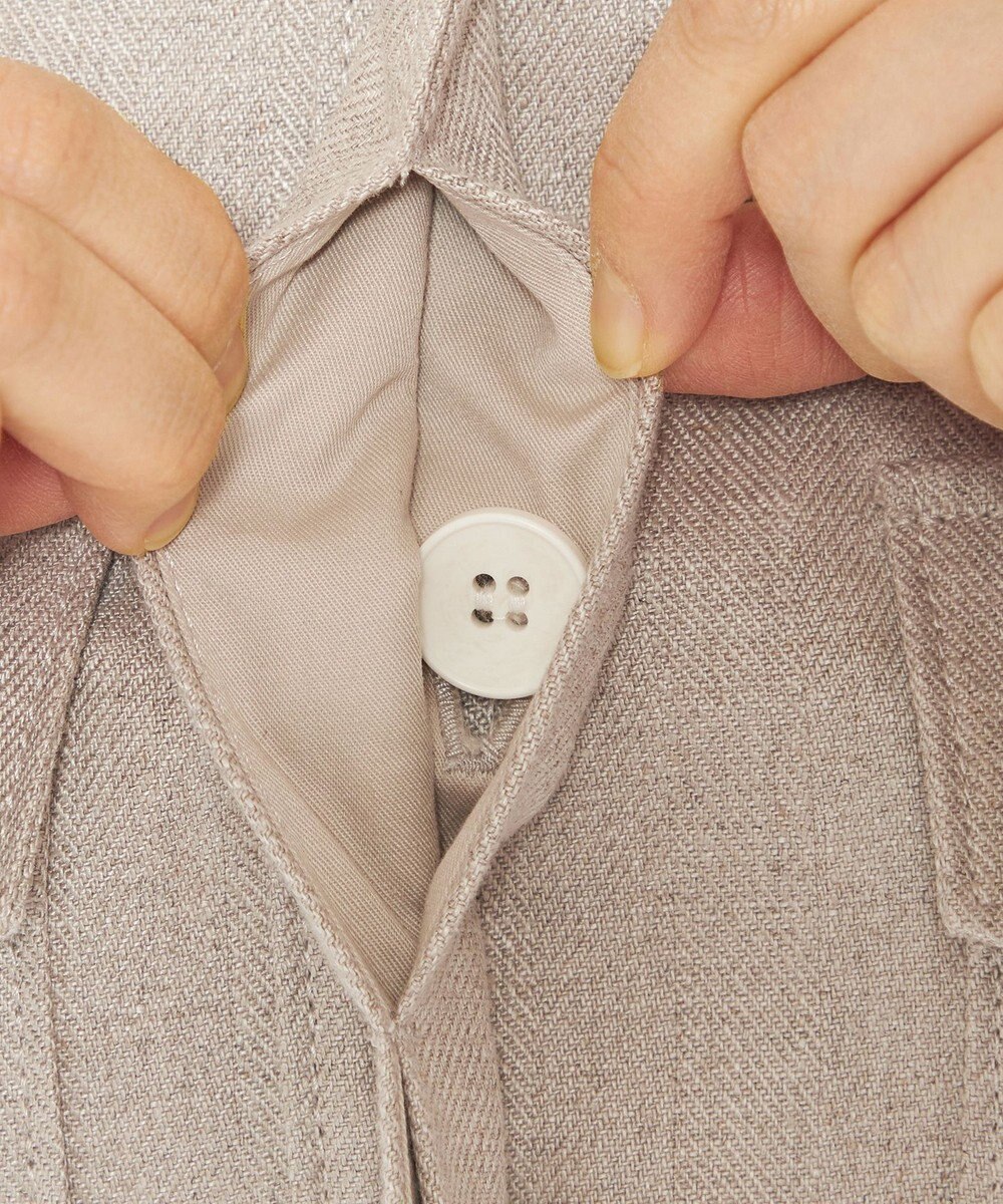 uncrave ヘリンボーン リネン ブルゾン（uncrave WHITE） 