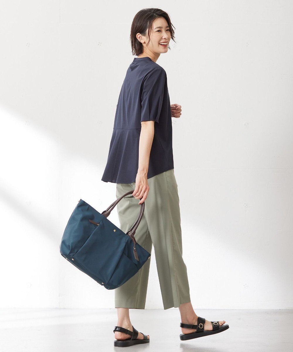 J.PRESS LADIES プレーティングジャージー ペプラム カットソー 