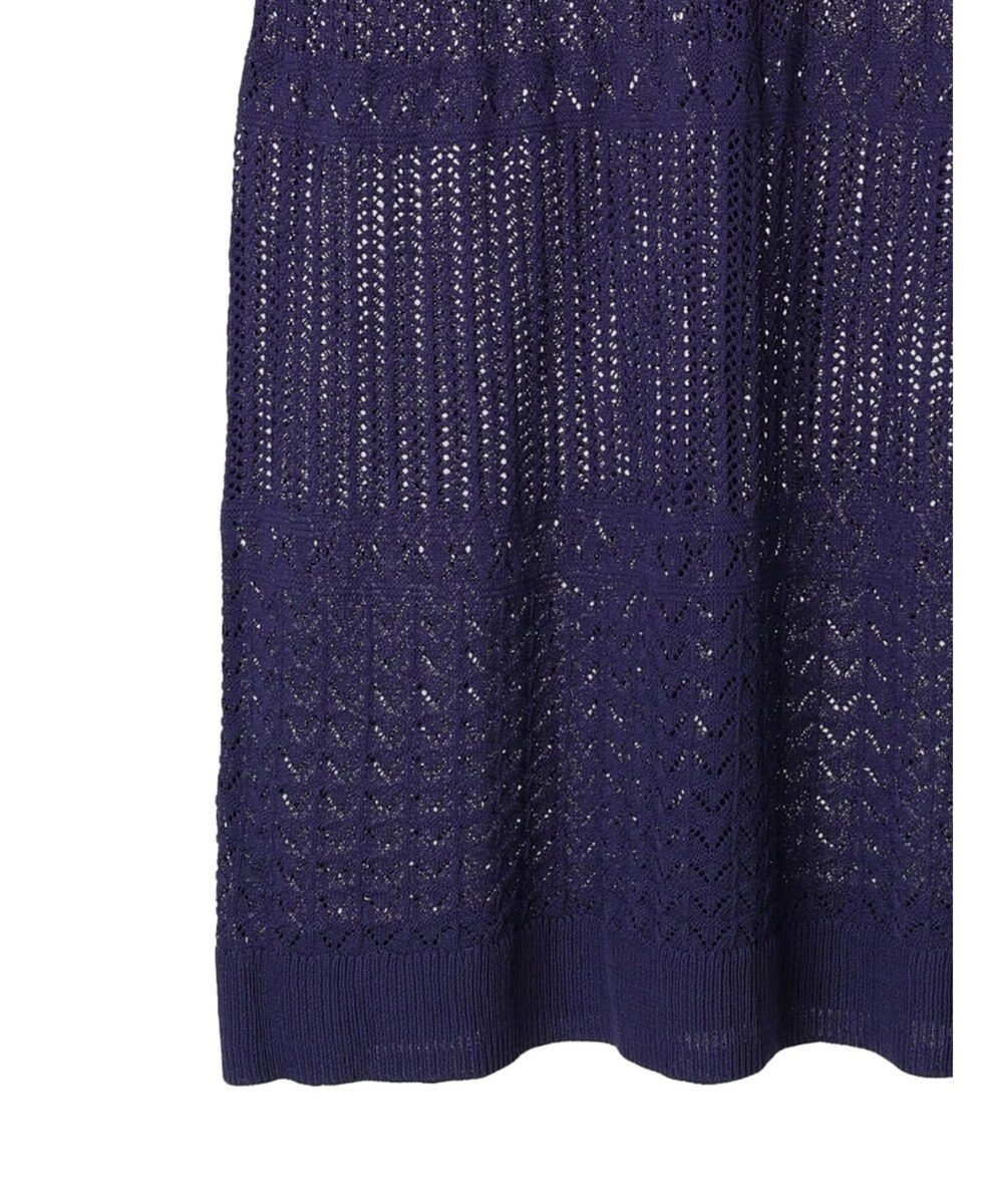 Green Parks すかし柄ロングベスト 