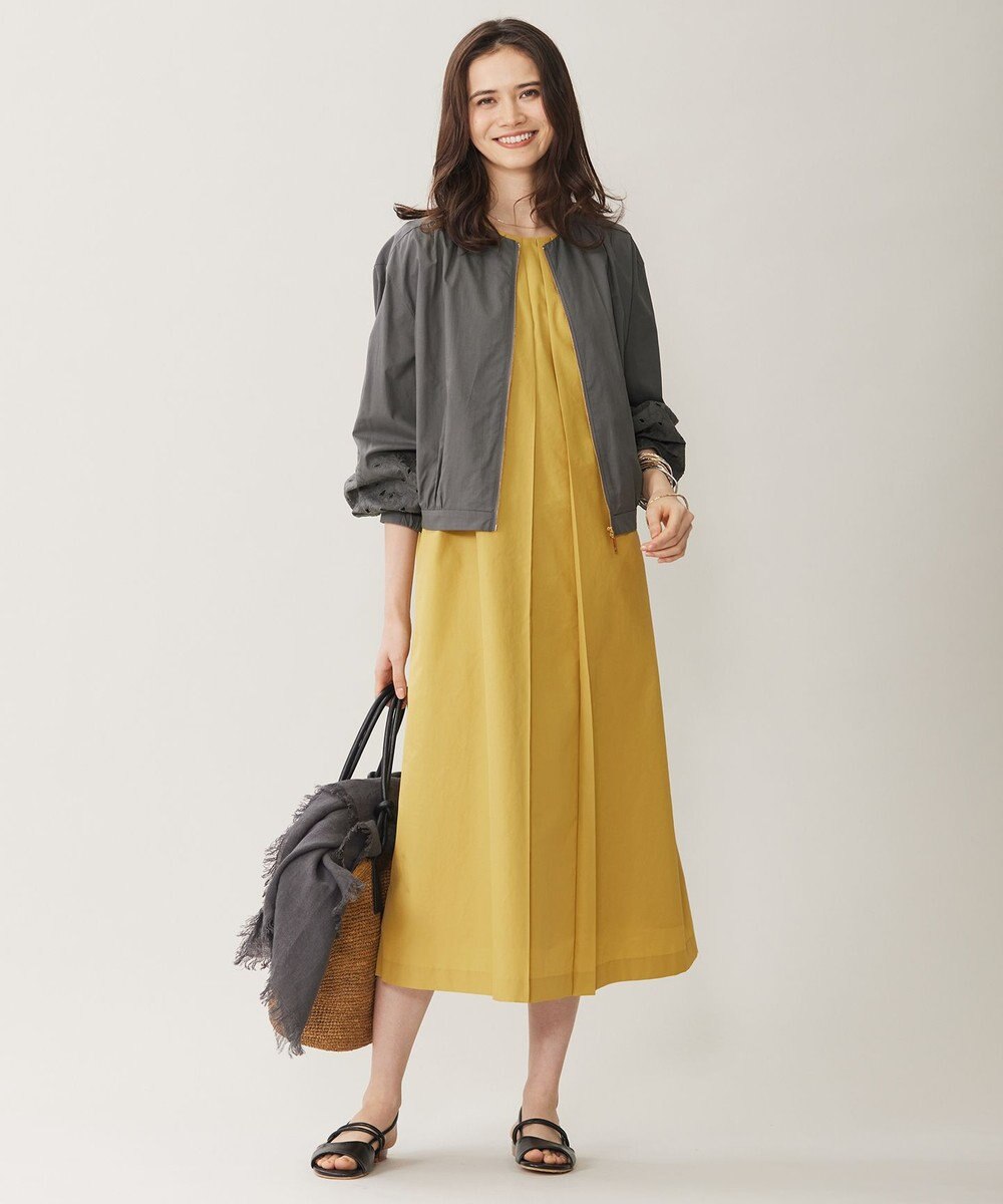 自由区 【WEB限定カラーあり・洗える】タッサーポプリンノースリーブ ワンピース 