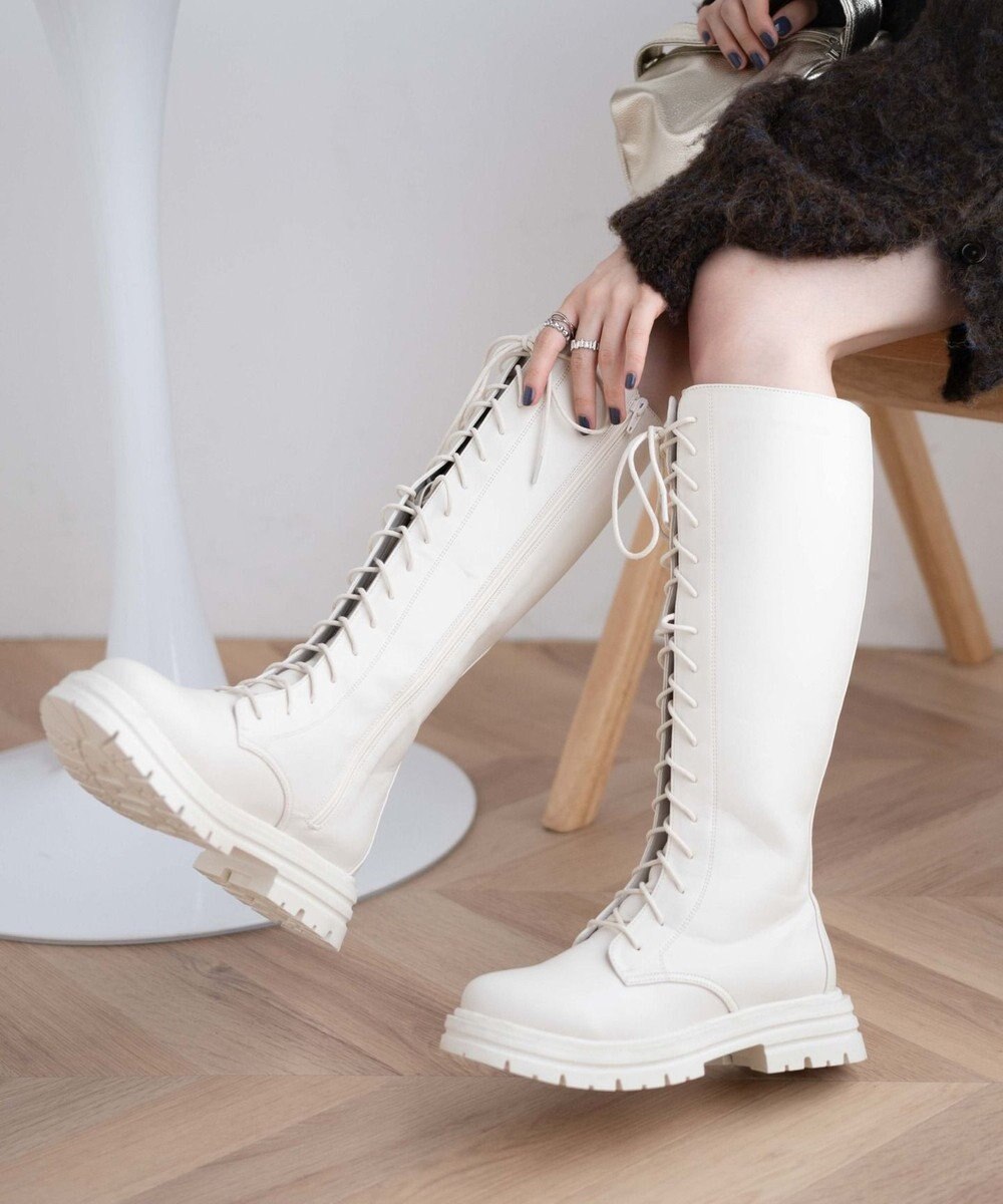 WEGO レースアップロングブーツ 