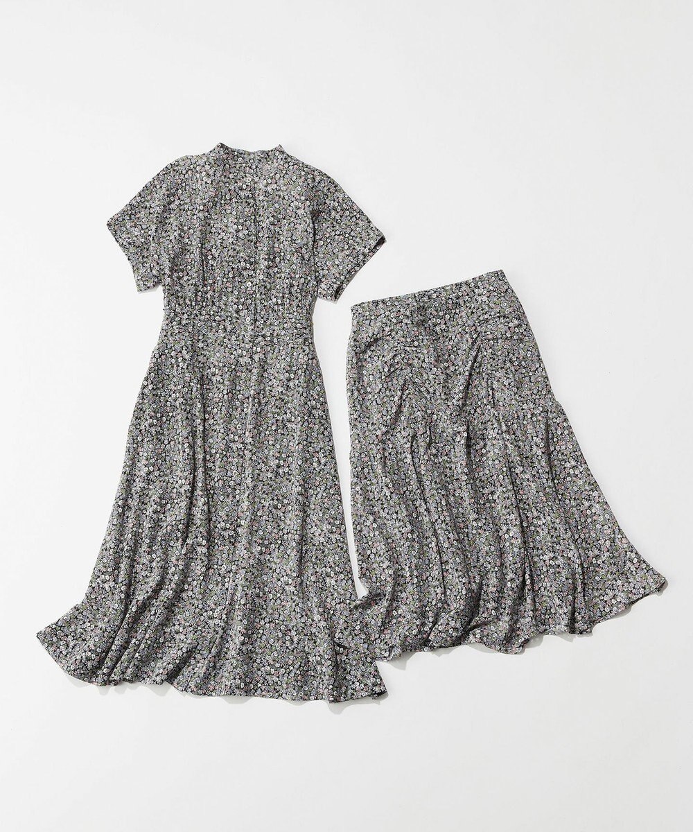 組曲 フラワーレイヤープリント ワンピース 