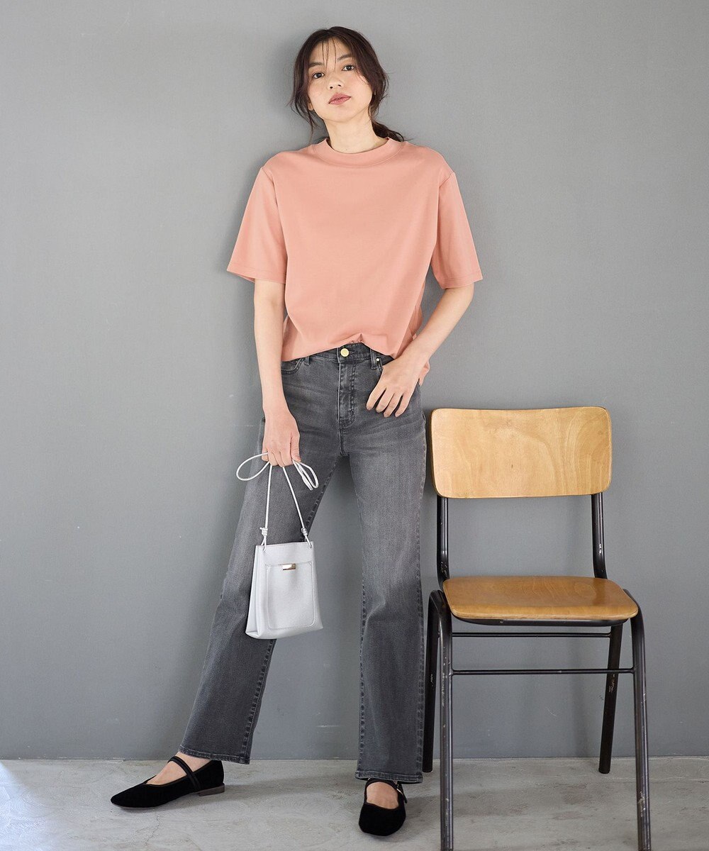 ANY 【洗濯機可/ウエストゴム/ストレッチ】ストレートデニムパンツ 