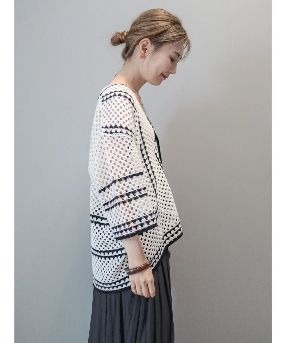 AMERICAN HOLIC クロシェ半袖カーディガン 