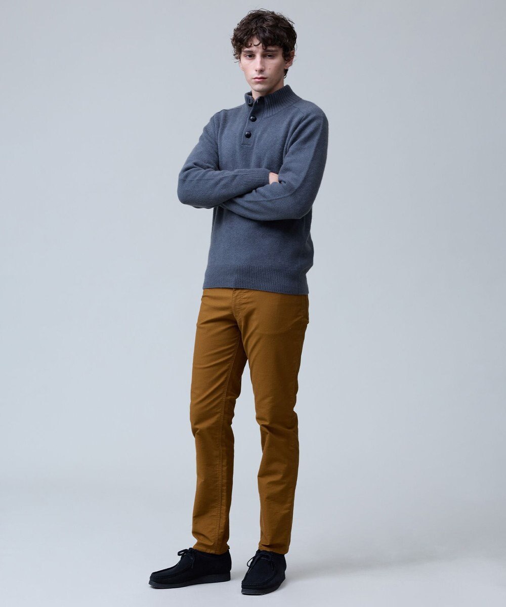J.PRESS MEN 【カシミア100%使用】カシミヤリブモックネック ニット 