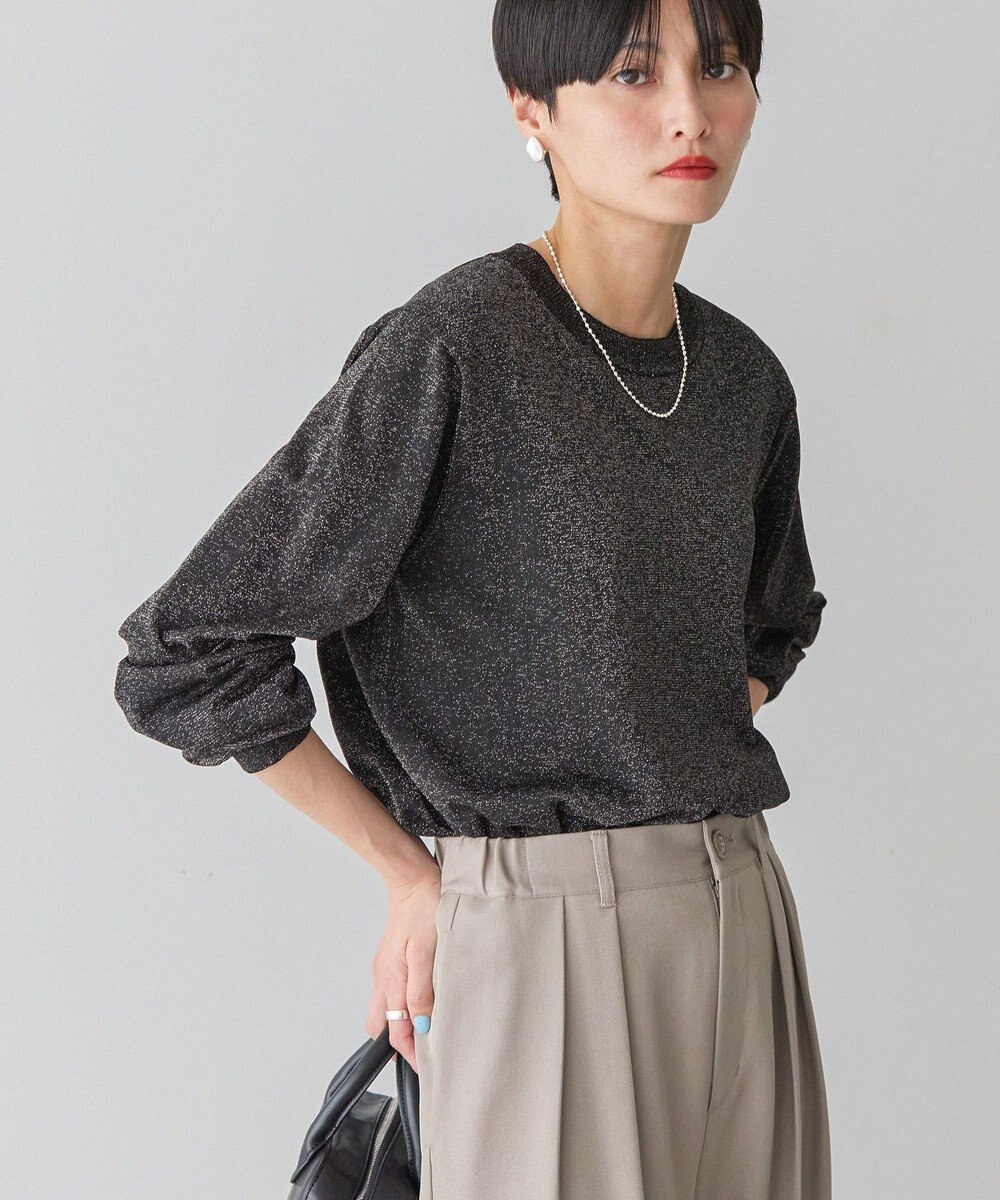 AMERICAN HOLIC ラメ入りクルーネックニットプルオーバー 