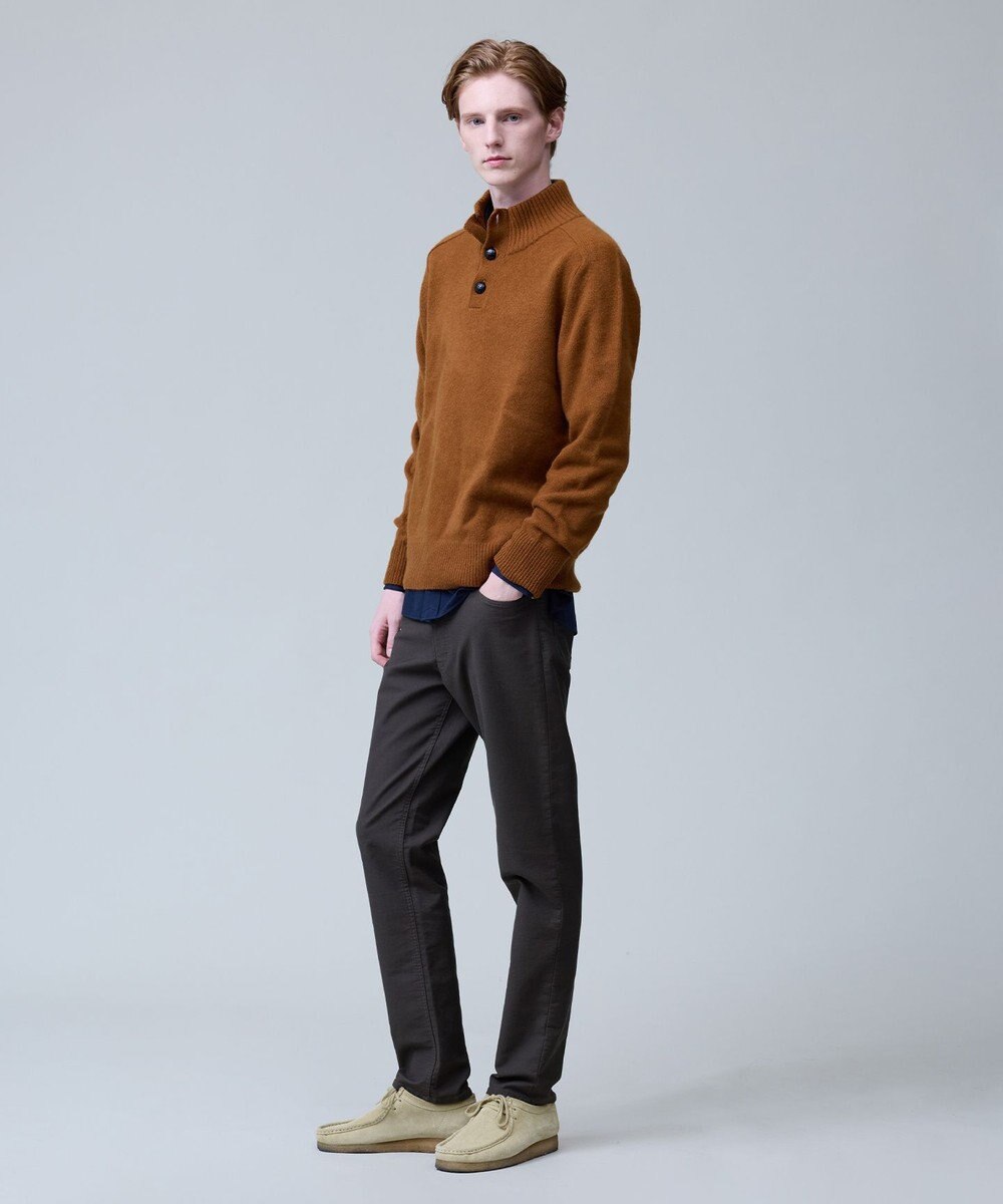 J.PRESS MEN 【カシミア100%使用】カシミヤリブモックネック ニット 