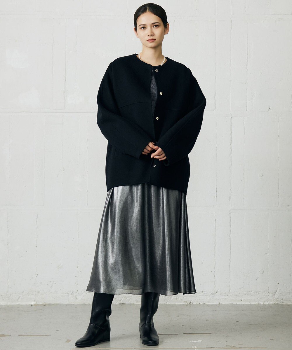 自由区 L 【カタログ掲載】シャイニーギャザー スカート 