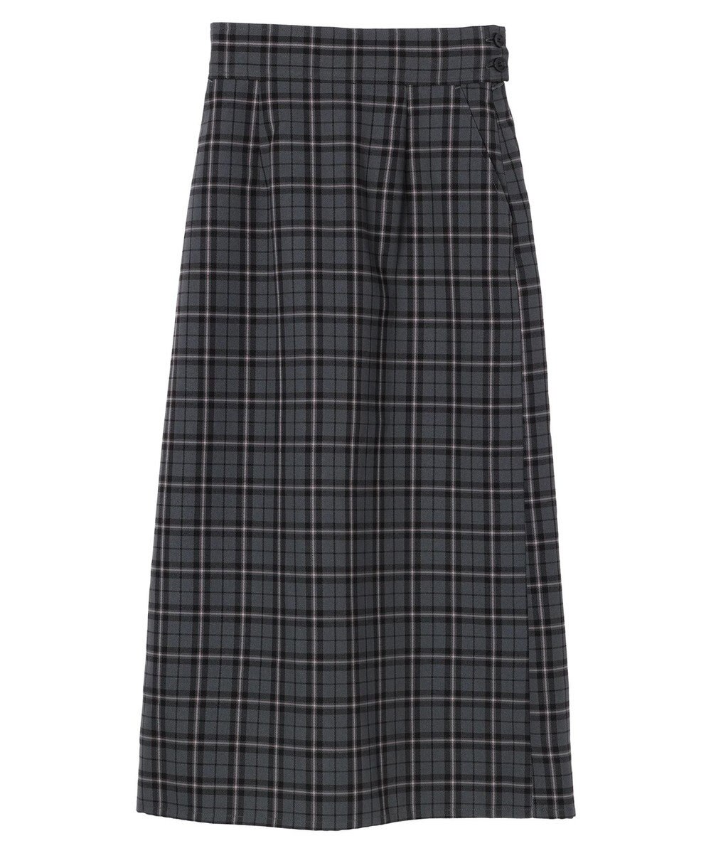 earth music&ecology チェックナロースカート 