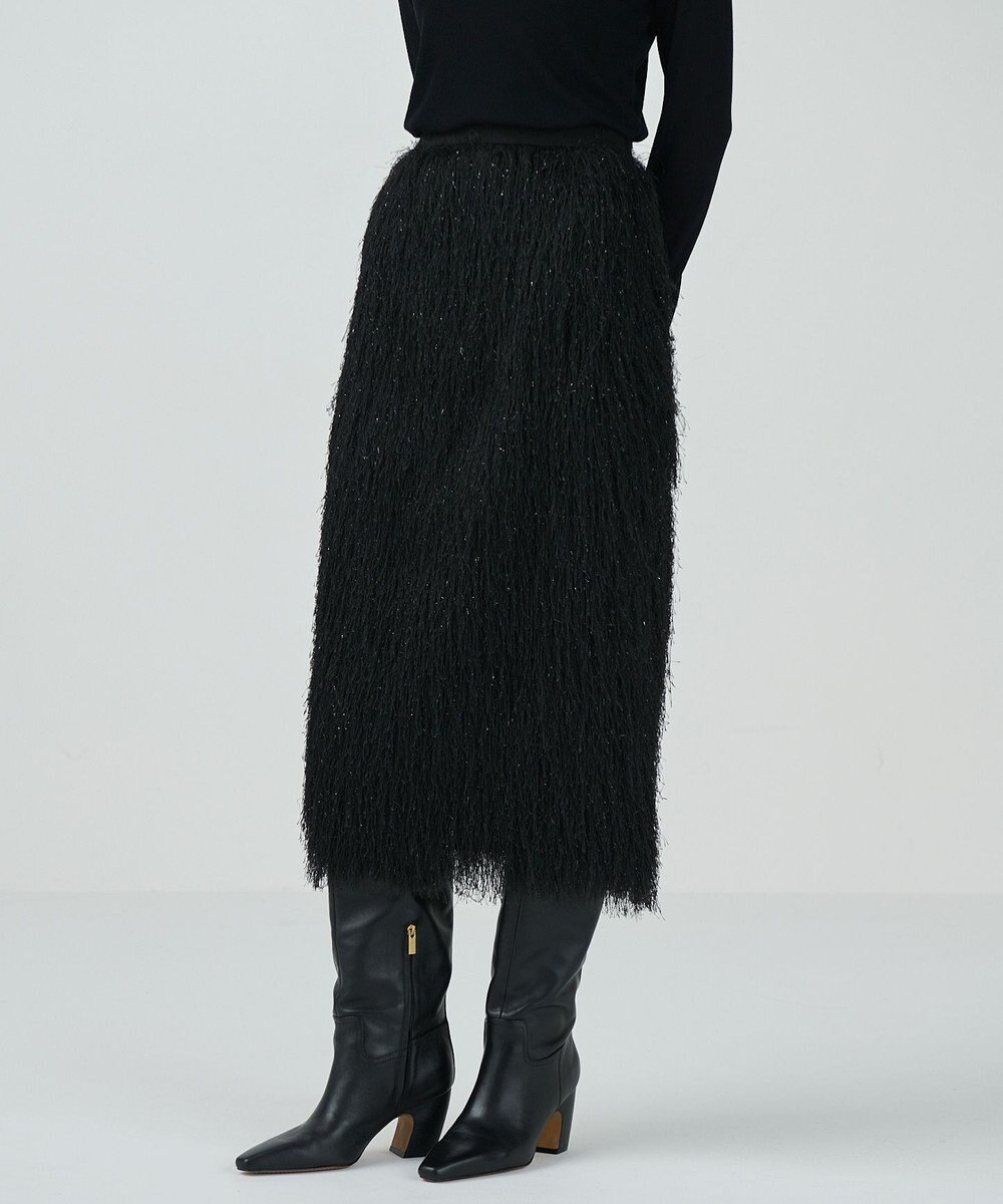 GRACE CONTINENTAL フリンジタイトスカート 