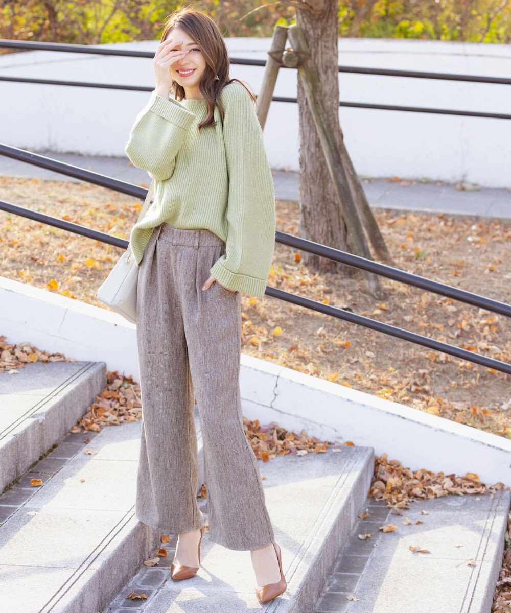 Tiaclasse 【洗える】リラックス感のあるラグランスリーブニット 