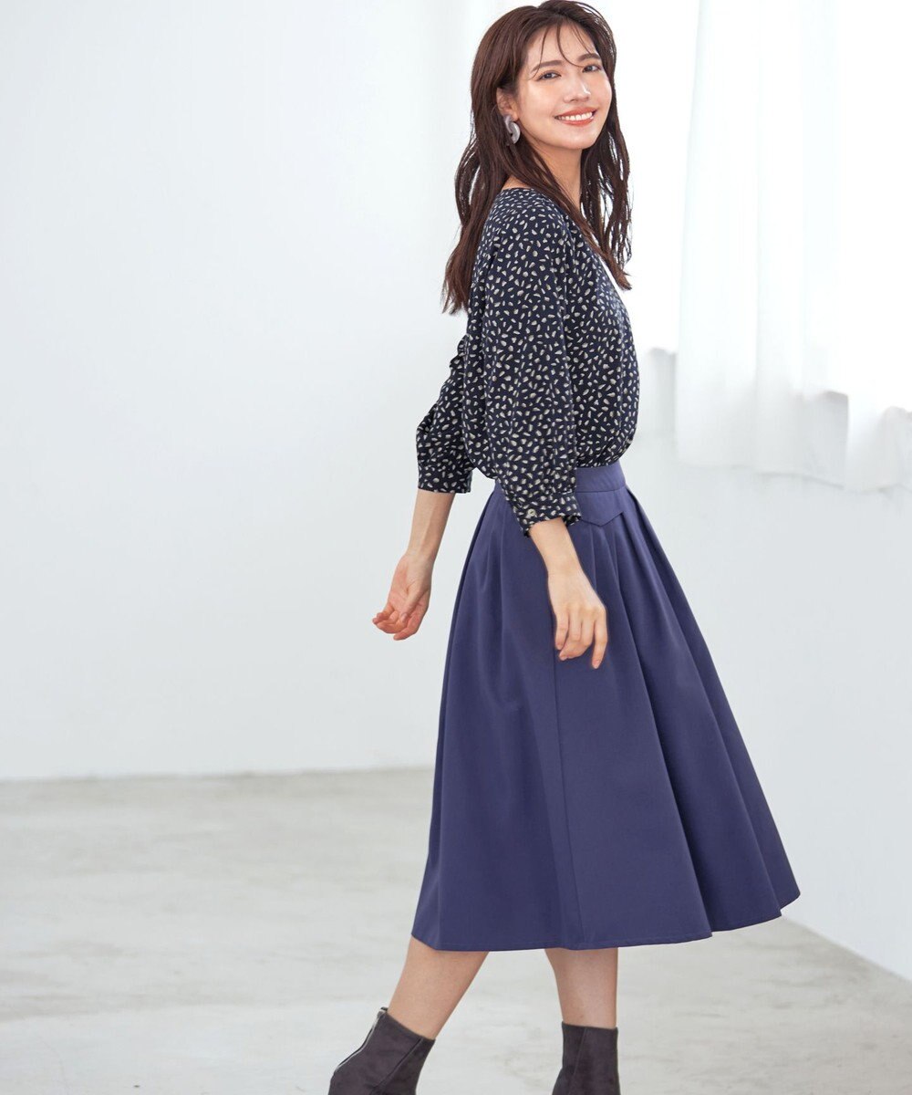 Tiaclasse フラップポケットタックフレアスカート 