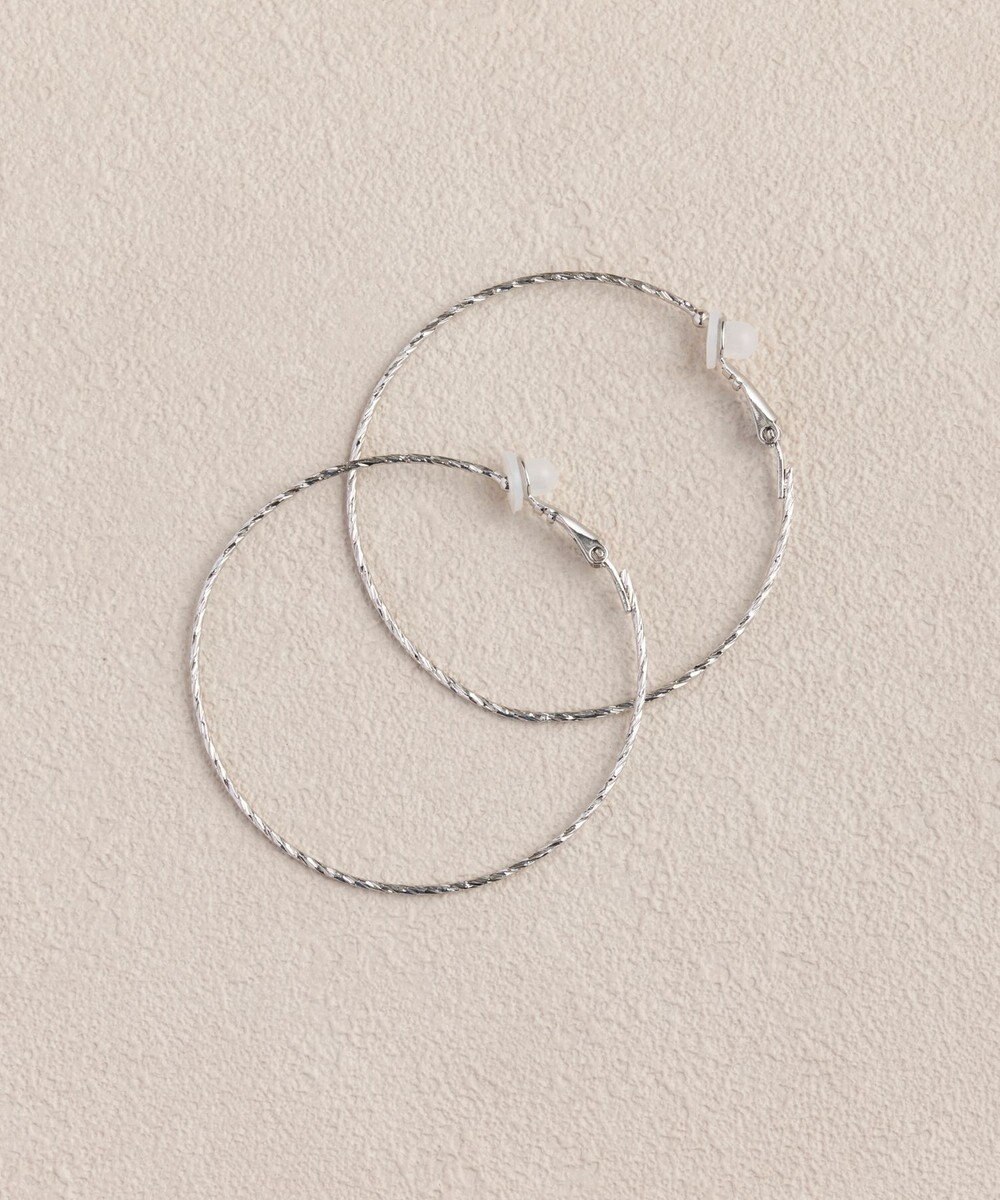 Phoebe ツイストラインフープイヤリング　シルバー 