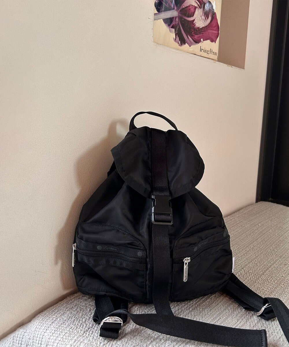 LeSportsac SMALL VOYAGER MH/ブラックサテンスナイデル 