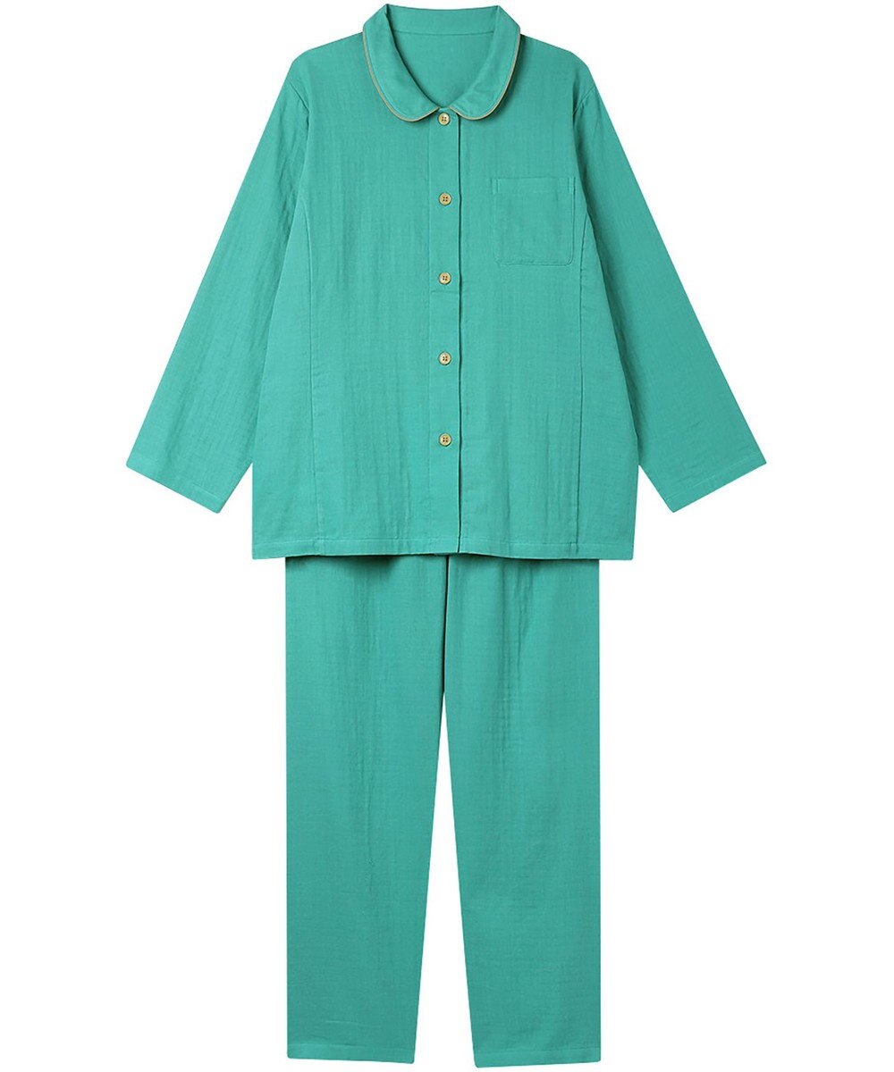 Wing パジャマ 綿100%(本体) 二重ガーゼ 3Lまで対応 大きいサイズ 長袖 長ズボン レディース EP1000 ウイング／ワコール 