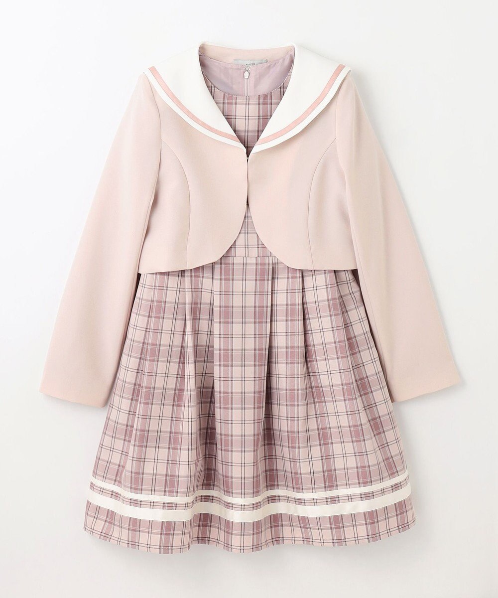 ANY KIDS 【2点セット】セーラージャケット+チェックワンピース 