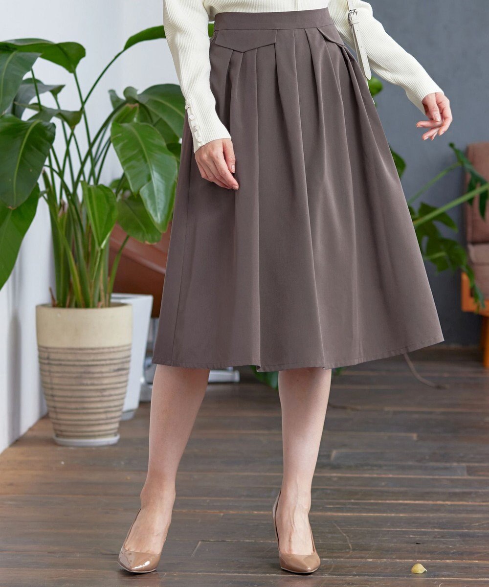 Tiaclasse フラップポケットタックフレアスカート 