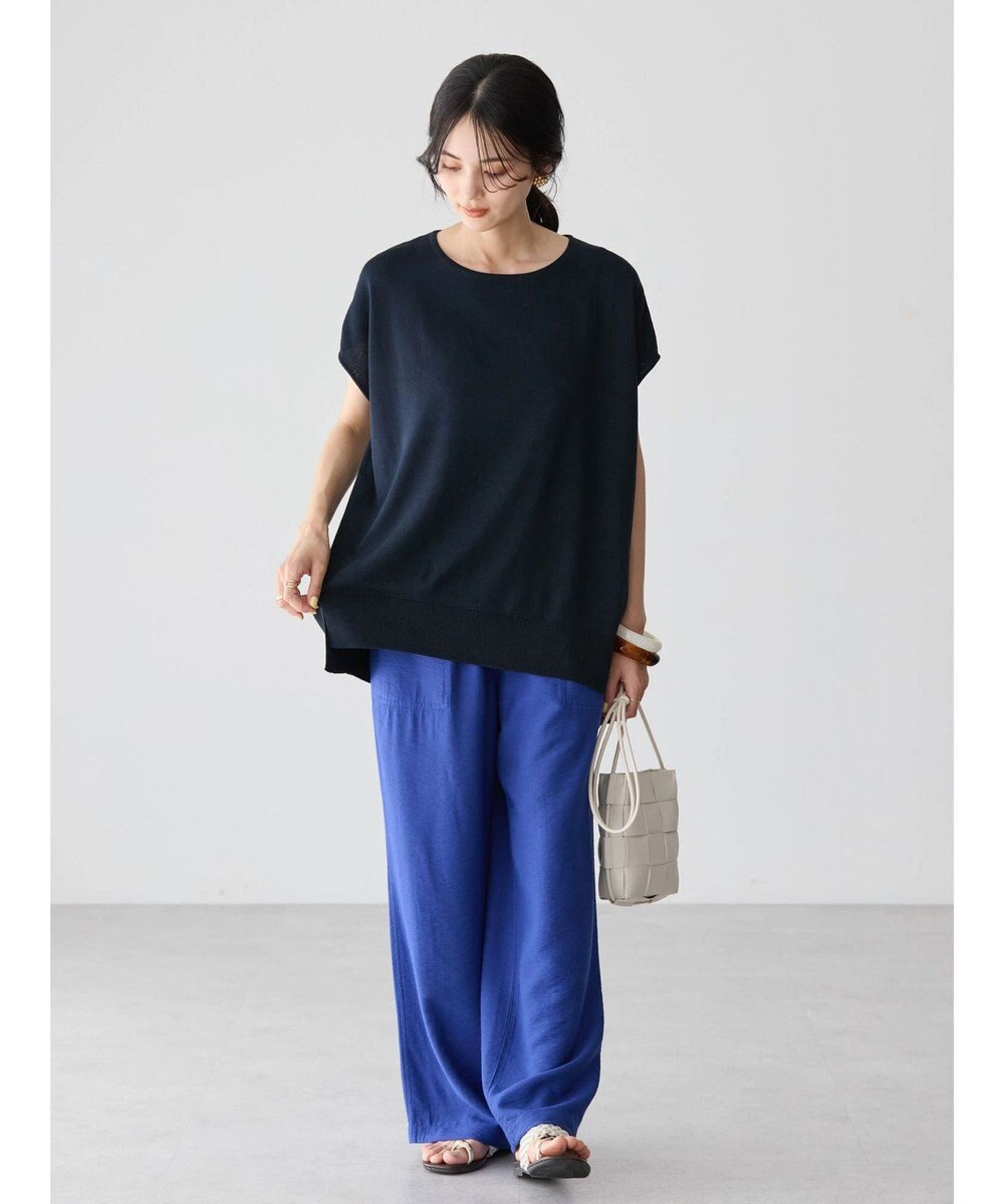 AMERICAN HOLIC 前振りニットフレンチスリーブプルオーバー 