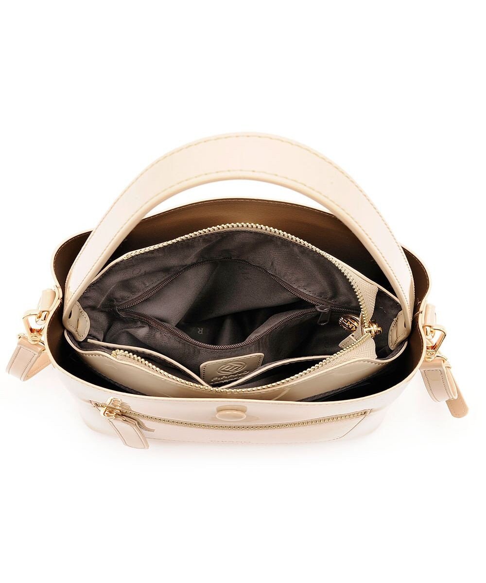 MioFIRANO スクエアエナメルハンドバッグ 2WAY　FIRANO フィラノ 