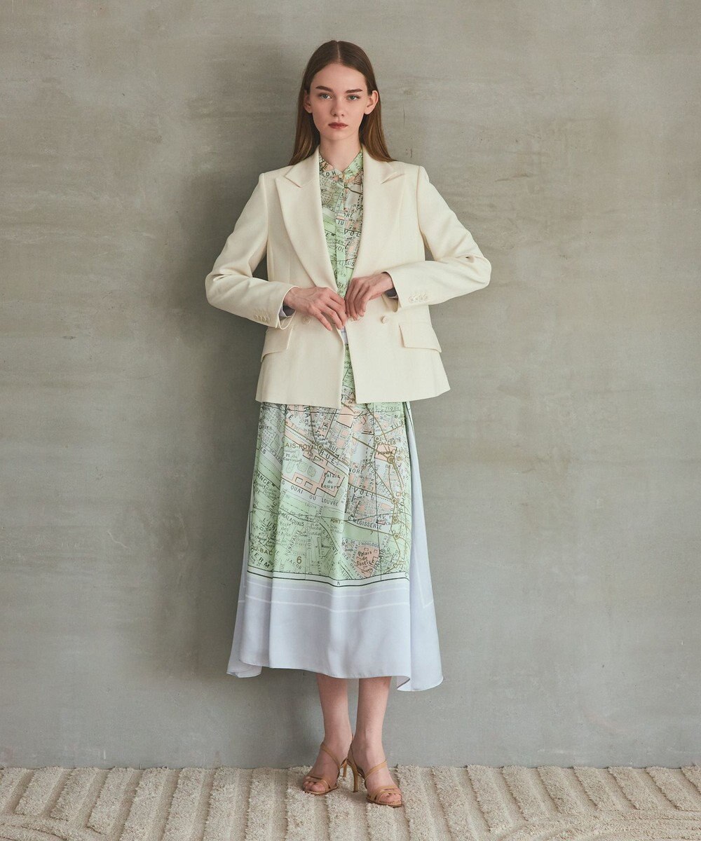 GRACE CONTINENTAL パリスカーフプリントブラウス 