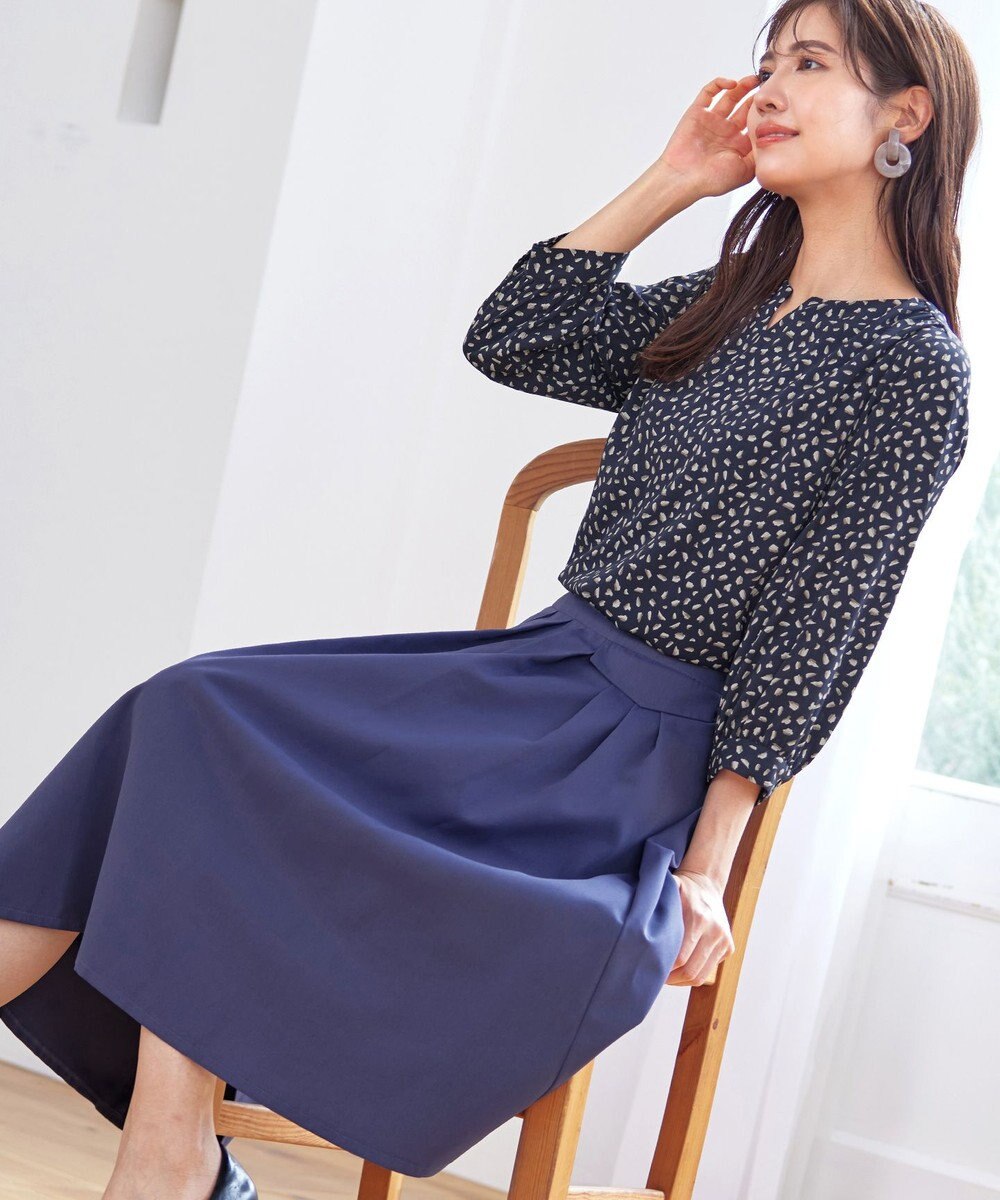 Tiaclasse フラップポケットタックフレアスカート 