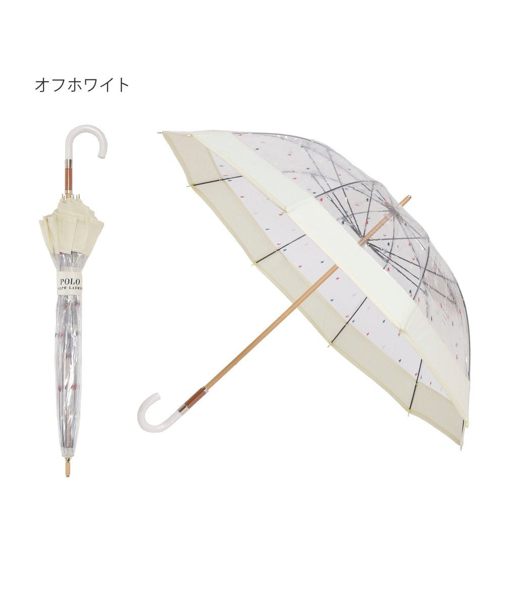 MOONBAT POLO RALPH LAUREN（ポロ ラルフローレン） 長傘 ビニール傘 ポロポニー バイカラー 10本骨 