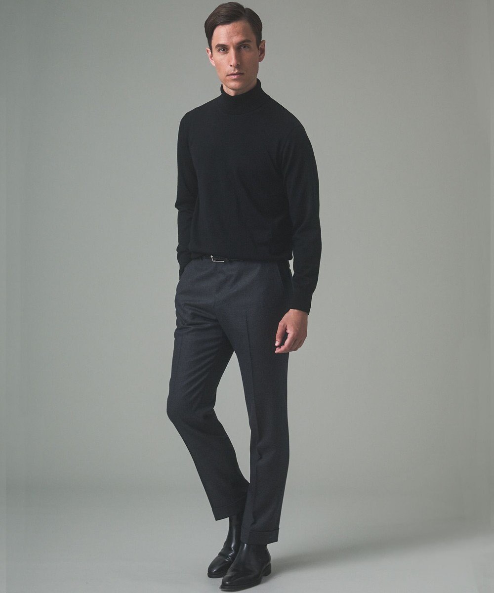 GOTAIRIKU 【保温性/ストレッチ/シワになりにくい】サキソニーストレッチパンツ（ノータック） 