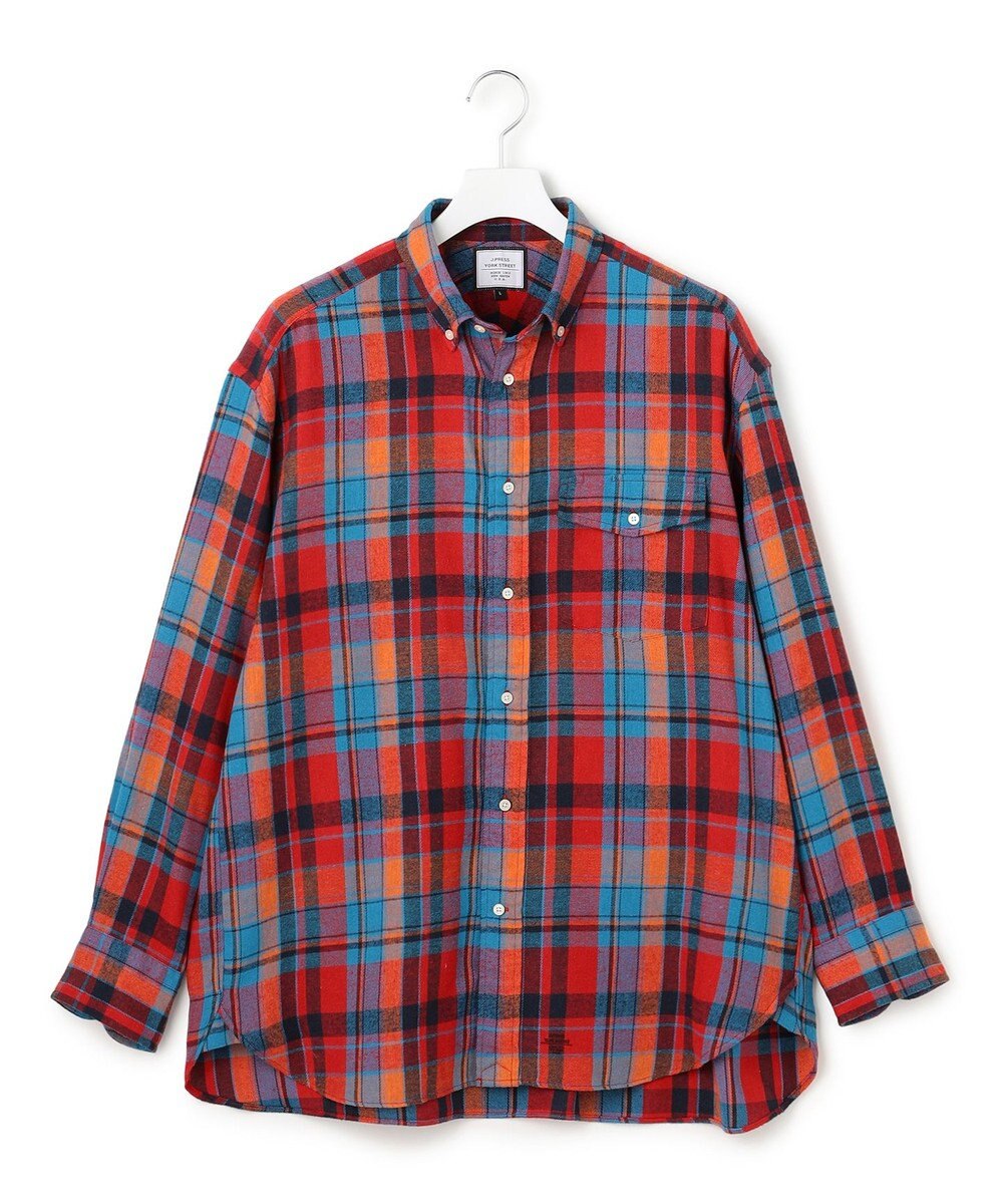 J.PRESS YORK STREET 【UNISEX】フランネルボタンダウン シャツ 