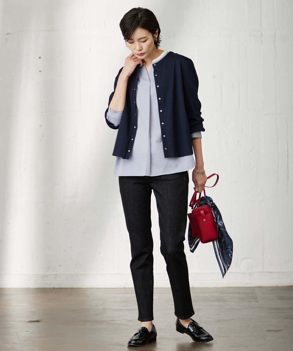 J.PRESS LADIES L 【洗える】Hari-Puru jersey カーディガン 