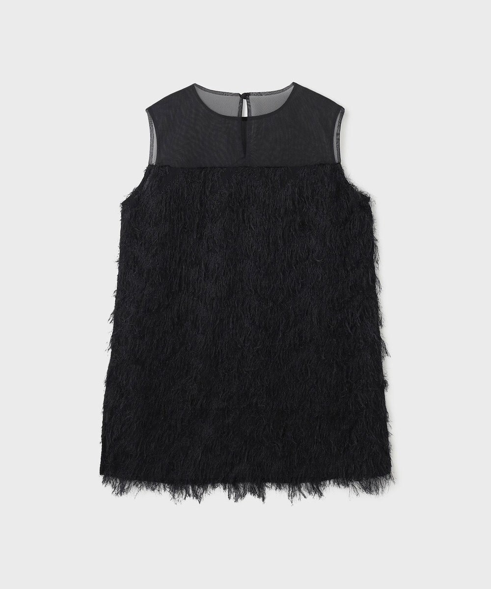 GRACE CONTINENTAL シアーフリンジノースリーブ 