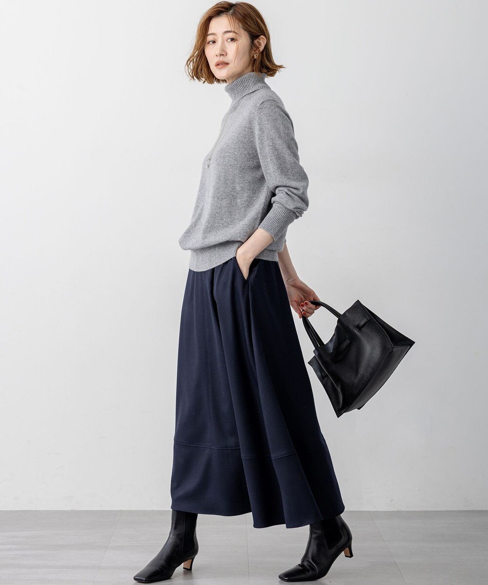 23区 L 【滝沢眞規子さん着用/Oggi掲載/洗える】ピュアカシミヤ タートルネック ニット 