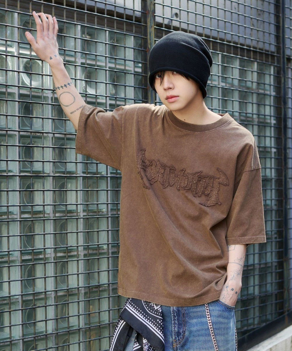 WEGO 【ユニセックス着用ITEM/MLサイズ展開】ブリーチダメージアップリケT（SS） 