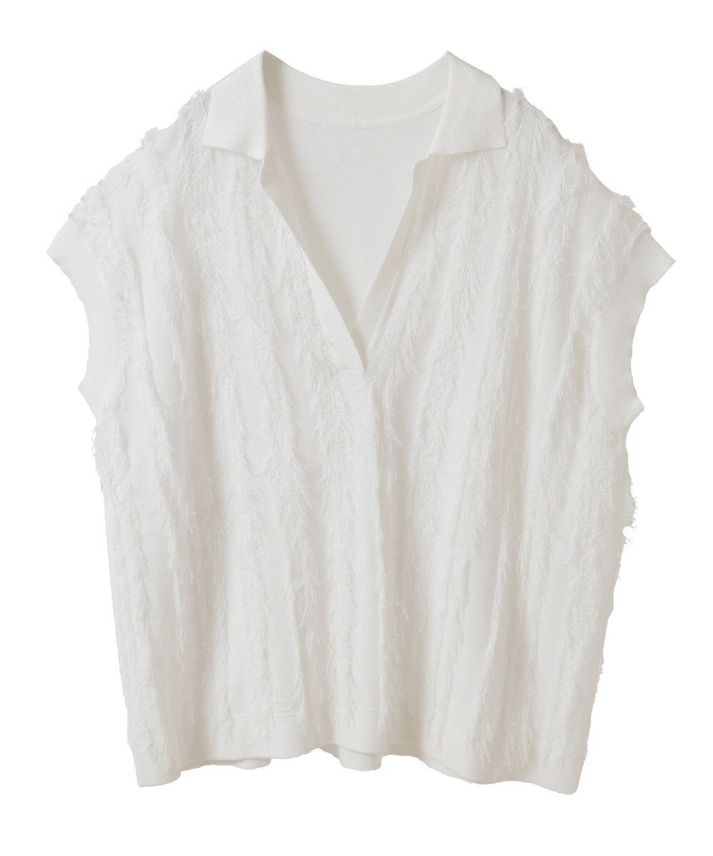 CRAFT STANDARD BOUTIQUE シアーフリンジスキッパーニットプルオーバー 