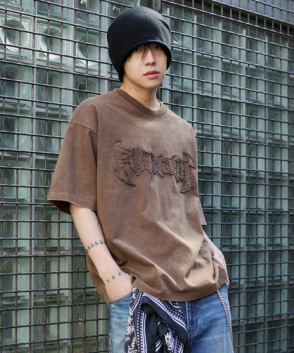 WEGO 【ユニセックス着用ITEM/MLサイズ展開】ブリーチダメージアップリケT（SS） 