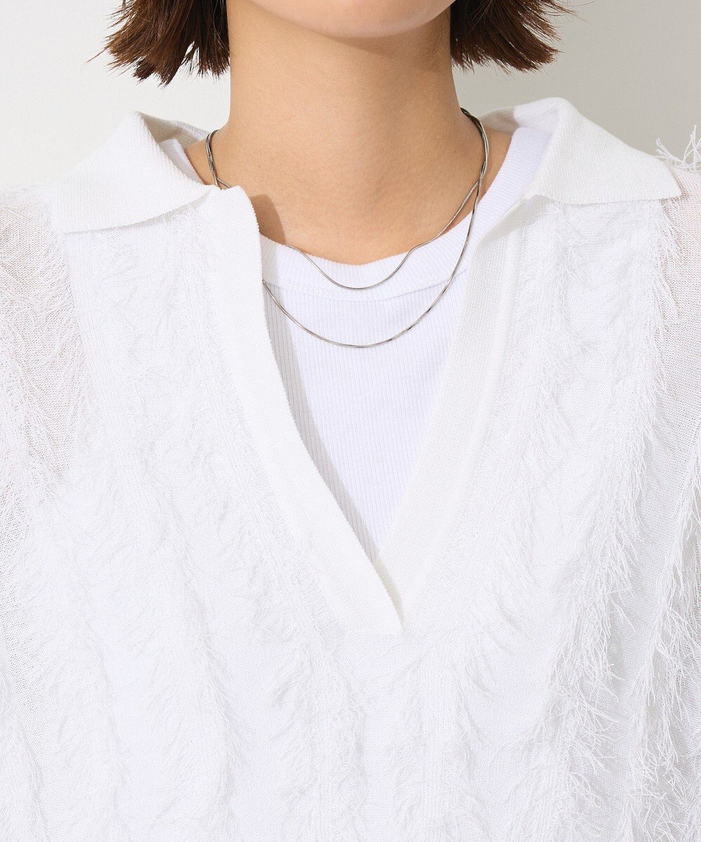 CRAFT STANDARD BOUTIQUE シアーフリンジスキッパーニットプルオーバー 