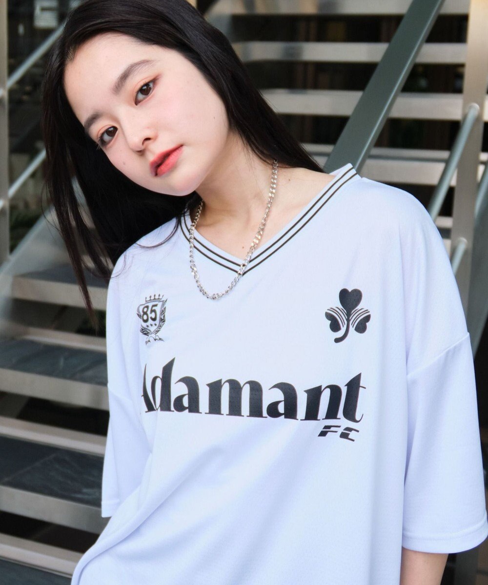 WEGO 【２点セット/ユニセックス着用ITEM/吸水速乾】アクセ付きメッシュロゴT（SS） 