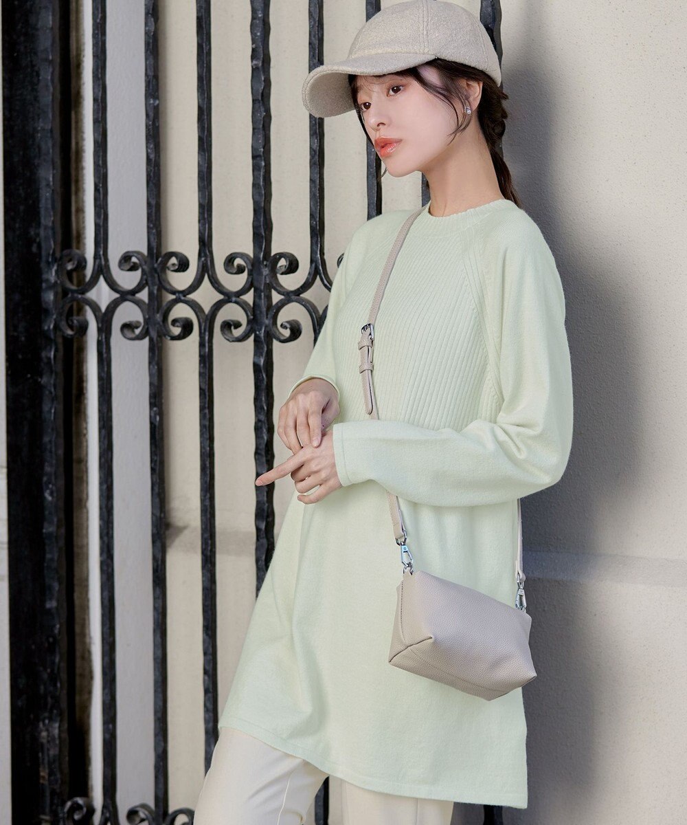 Tiaclasse 【新色追加・洗える】ミドルリブニットチュニック 